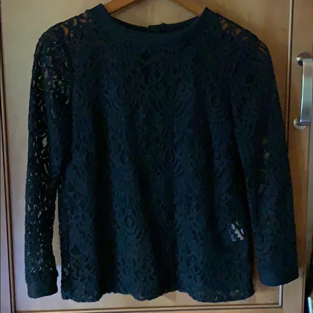 Banana Republic crochet top.  Button back.